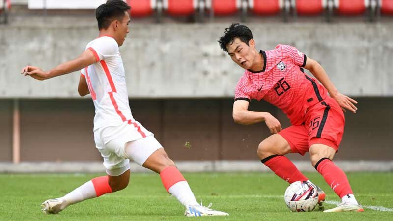 韓国代表が香港に完勝、２連勝で首位に立つ。27日の日韓戦が優勝決定戦に