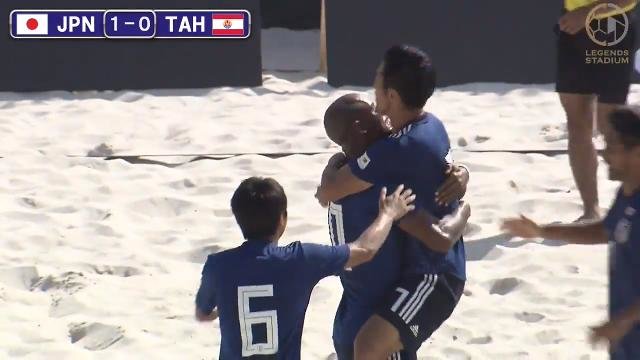 ラモス瑠偉率いるビーチサッカー日本代表が終盤、怒涛の追い上げでタヒチ代表にPK戦勝利